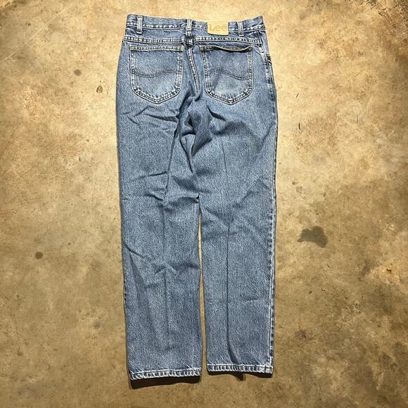 Vintage 90s Lee Light Wash Straight Jeans 31x30 - Picture 2 of 4